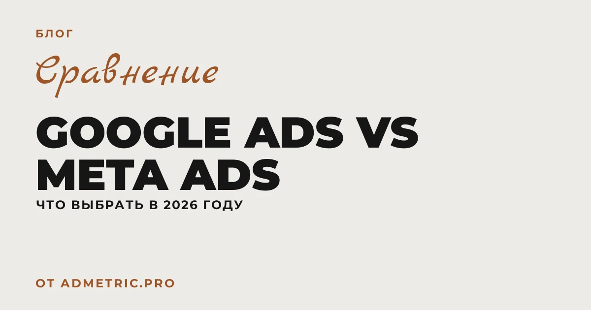 Google Ads vs Meta Ads: что выбрать в 2026
