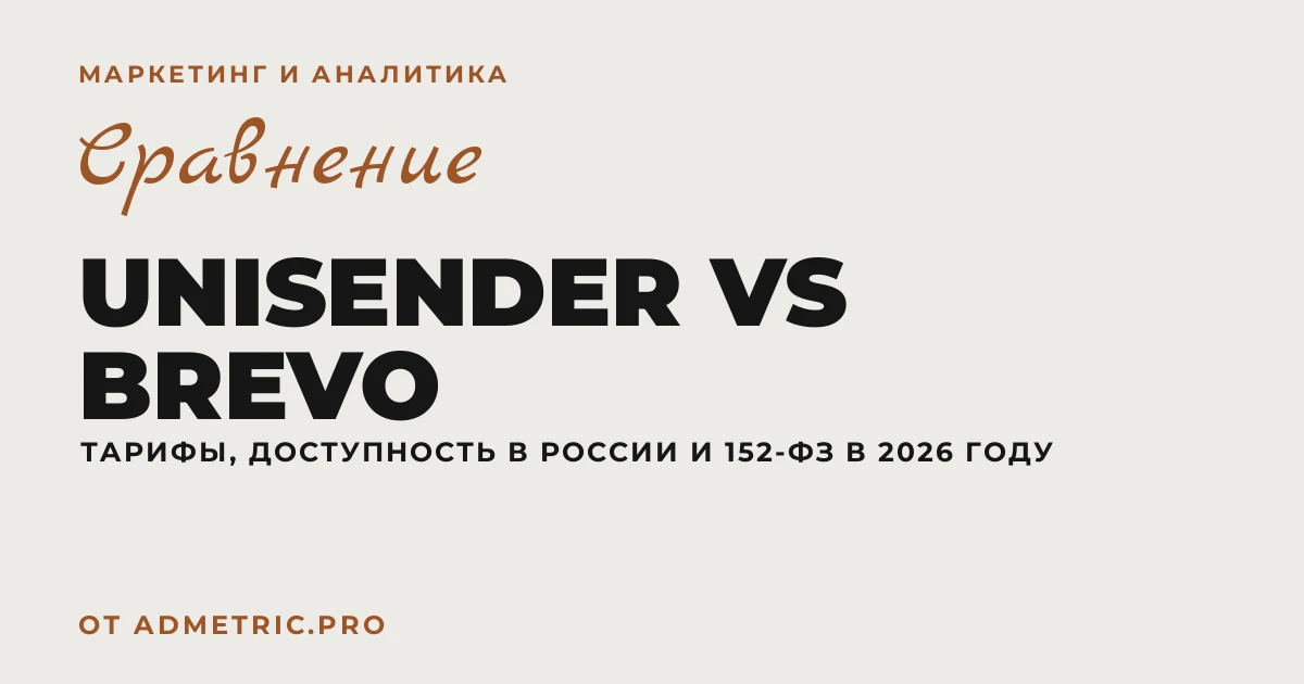 Unisender vs Brevo: сравнение в 2026